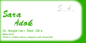 sara adok business card