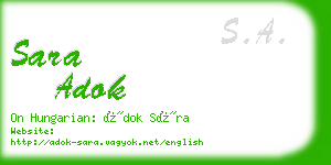 sara adok business card